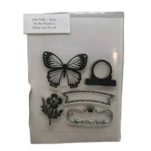 Scrapbooking Stamp and Die Set Echo Park Sizzix For The Record 2